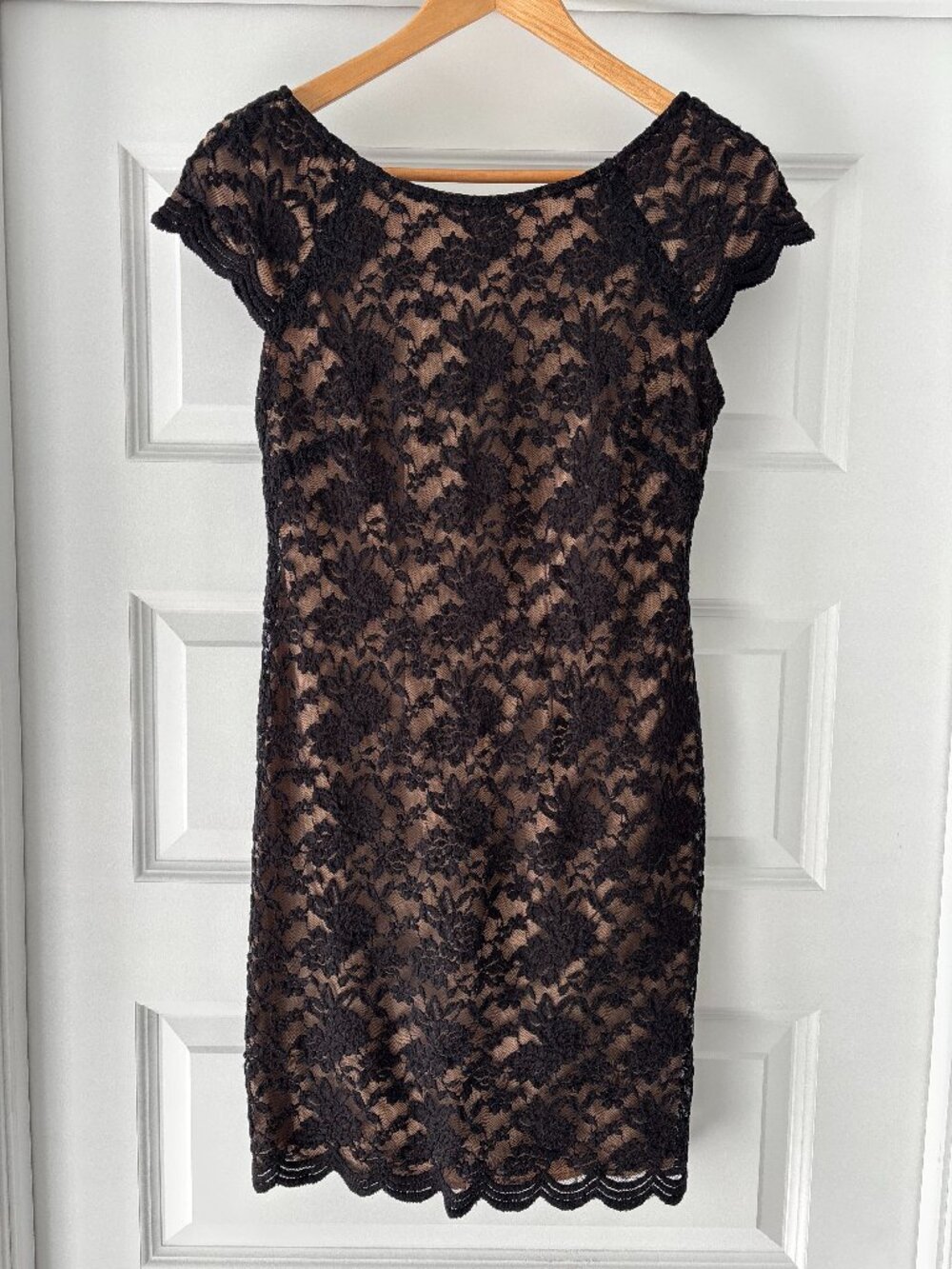 ✨ Laura Petites Gold Slip Dress with Lace ✨